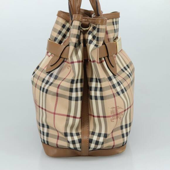 Burberry Nova Check Tote Bag Pvc Leather Beige - Picture 3 of 16